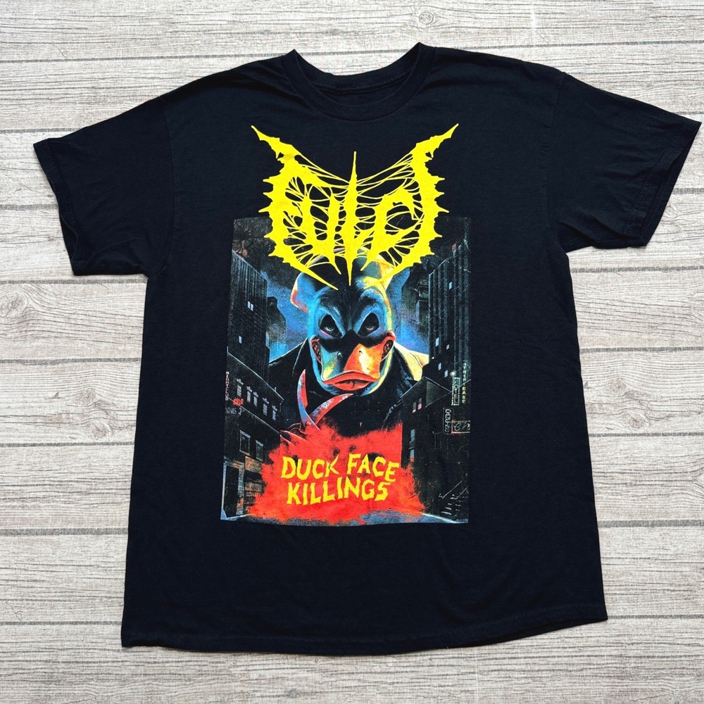 Fulci Duck Face Killings T-Shirt Men's Large Black 2025 Tour Death Metal Concert